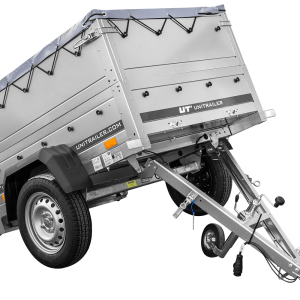 Remorque légère 150x106 UNITRAILER GARDEN 150 KIPP avec côtés BIS et bâche grise