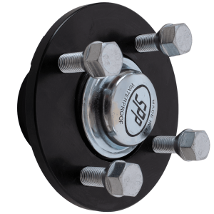 Moyeu avec roulement pour essieu non freiné STEELPRESS 4x100 1300 kg, jeu d'écrou et de couvercle
