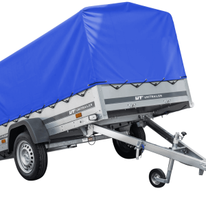 Remorque légère 230x125 UNITRAILER GARDEN 230 KIPP avec châssis H-800 et bâche bleue