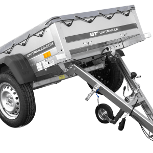 Remorque à un essieu 150x106 UNITRAILER GARDEN 150 KIPP avec châssis H-0 et bâche grise