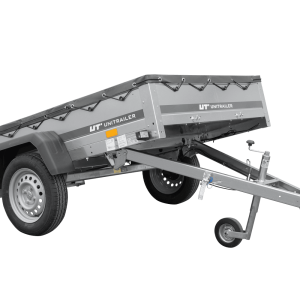 Remorque de voiture 200x125 UNITRAILER GARDEN 201 KIPP avec châssis H-0 et bâche grise