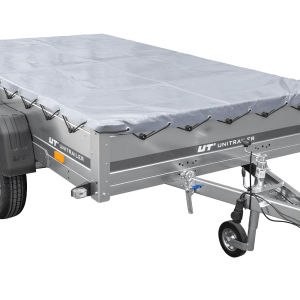 Remorque légère 230x125 UNITRAILER GARDEN 230 KIPP avec châssis H-0 et bâche bleue