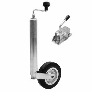 Roue jockey avec collier WINTERHOFF ST48-200VB+KLE48, 150 kg, 48 mm, 505-725 mm
