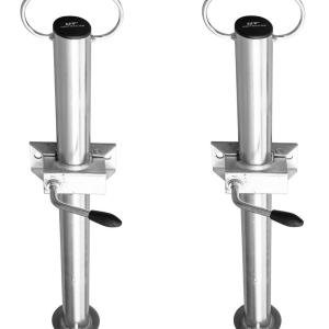 Ensemble de deux béquilles, supports fixes avec collier UNITRAILER 300 kg, 48 mm, 600 mm