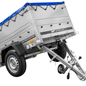 Remorque porte-voitures 230x125 UNITRAILER GARDEN 230 KIPP avec côtés BIS et bâche grise