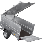 Remorque légère 200x106 UNITRAILER GARDEN 200 KIPP avec côtés BIS et bâche en aluminium
