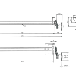 Essieu non freiné KNOTT VG7-L pour remorque UNITRAILER 750kg 1070mm 1370mm 4x100