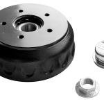 TAMBOUR DE FREIN KNOTT AVEC ROULEMENT POUR ESSIEU REMORQUE 1350KG 200X50 5X112