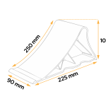 Cale de roue TULPLAST h : 100 mm