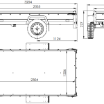 Remorque à un essieu 230x125 UNITRAILER GARDEN 230 KIPP avec châssis H-1100 et bâche grise