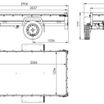 Remorque de voiture 200x125 UNITRAILER GARDEN 201 KIPP avec châssis H-0 et bâche grise