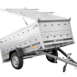 Remorque à un essieu 230x125 UNITRAILER GARDEN 230 KIPP avec côtés BIS et bâche en aluminium