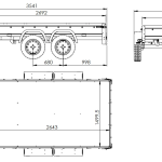 Remorque porte-voitures 264x150 UNITRAILER GARDEN 265/2 KIPP avec châssis H-0 et bâche bleue