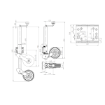 Roue jockey automatique UNITRAILER avec poignée 250 kg, 60 mm, 785-955 mm