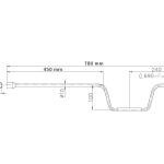 Manivelle pour béquille AL-KO 1213048 pour remorque 760 mm 19 mm