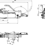 Dispositif de dépassement KNOTT KF27B avec attelage K27A pour remorque de 2700kg avec timon en V