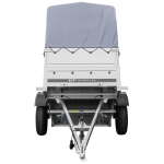 Remorque mono-essieu 150x106 UNITRAILER GARDEN 150 KIPP avec ridelles BIS, châssis H-800 et bâche grise