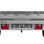 Remorque de voiture 200x125 UNITRAILER GARDEN 201 KIPP avec châssis H-0 et bâche grise