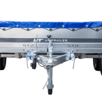 Remorque porte-voitures 264x150 UNITRAILER GARDEN 265/2 KIPP avec châssis H-0 et bâche bleue