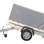 Remorque porte-voitures 200x106 UNITRAILER GARDEN 200 KIPP avec châssis H-800 et bâche grise
