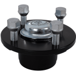 Moyeu avec roulement pour essieu non freiné STEELPRESS 4x100 1300 kg, jeu d'écrou et de couvercle