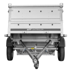 Remorque à un essieu 230x125 UNITRAILER GARDEN 230 KIPP avec côtés BIS et bâche en aluminium