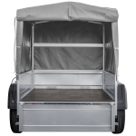 Remorque à un essieu 150x106 UNITRAILER GARDEN 150 KIPP avec châssis H-800 et bâche grise