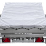 Remorque à un essieu 150x106 UNITRAILER GARDEN 150 KIPP avec châssis H-0 et bâche grise