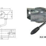 Roue jockey avec collier WINTERHOFF ST48-200VB+KLE48, 150 kg, 48 mm, 505-725 mm