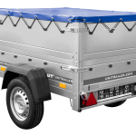 Remorque porte-voitures 230x125 UNITRAILER GARDEN 230 KIPP avec côtés BIS et bâche grise