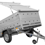 Remorque légère 200x125 UNITRAILER GARDEN 201 KIPP avec ridelles supplémentaires et bâche en aluminium
