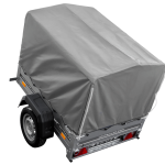 Remorque à un essieu 150x106 UNITRAILER GARDEN 150 KIPP avec châssis H-800 et bâche grise