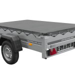 Remorque de voiture 200x125 UNITRAILER GARDEN 201 KIPP avec châssis H-0 et bâche grise
