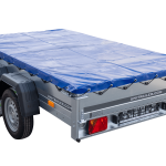 Remorque porte-voitures 264x150 UNITRAILER GARDEN 265/2 KIPP avec châssis H-0 et bâche bleue