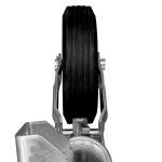 Roue jockey automatique UNITRAILER avec poignée 250 kg, 60 mm, 785-955 mm