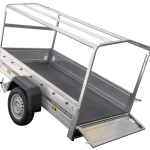 Remorque porte-voitures 200x106 UNITRAILER GARDEN 200 KIPP avec châssis H-800 et bâche grise