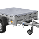 Remorque à un essieu 150x106 UNITRAILER GARDEN 150 KIPP avec châssis H-0 et bâche grise