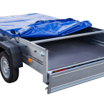 Remorque porte-voitures 264x150 UNITRAILER GARDEN 265/2 KIPP avec châssis H-0 et bâche bleue