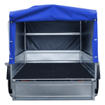 Remorque légère 230x125 UNITRAILER GARDEN 230 KIPP avec châssis H-800 et bâche bleue
