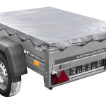 Remorque à un essieu 150x106 UNITRAILER GARDEN 150 KIPP avec châssis H-0 et bâche grise