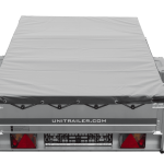 Remorque de voiture 200x125 UNITRAILER GARDEN 201 KIPP avec châssis H-0 et bâche grise