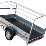 Remorque légère 230x125 UNITRAILER GARDEN 230 KIPP avec châssis H-800 et bâche bleue
