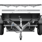 Remorque de voiture 200x125 UNITRAILER GARDEN 201 KIPP avec châssis H-0 et bâche grise