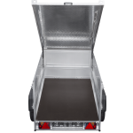 Remorque légère 200x106 UNITRAILER GARDEN 200 KIPP avec côtés BIS et bâche en aluminium