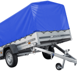 Remorque légère 230x125 UNITRAILER GARDEN 230 KIPP avec châssis H-800 et bâche bleue